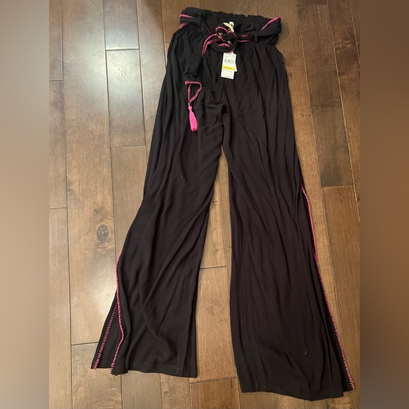 Trina Turk Black Slit wide leg pants size M - Picture 5 of 9